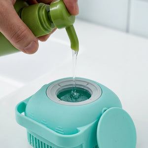 Silicone Body Scrubber with Soap Dispenser – Soft Exfoliating Bath Brush for Babies, Kids, Men, Women & Pets