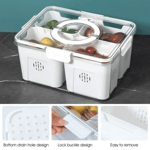 Airtight Storage Containers with 4 Compartments | Fresh, Mess-Free Food Organizer