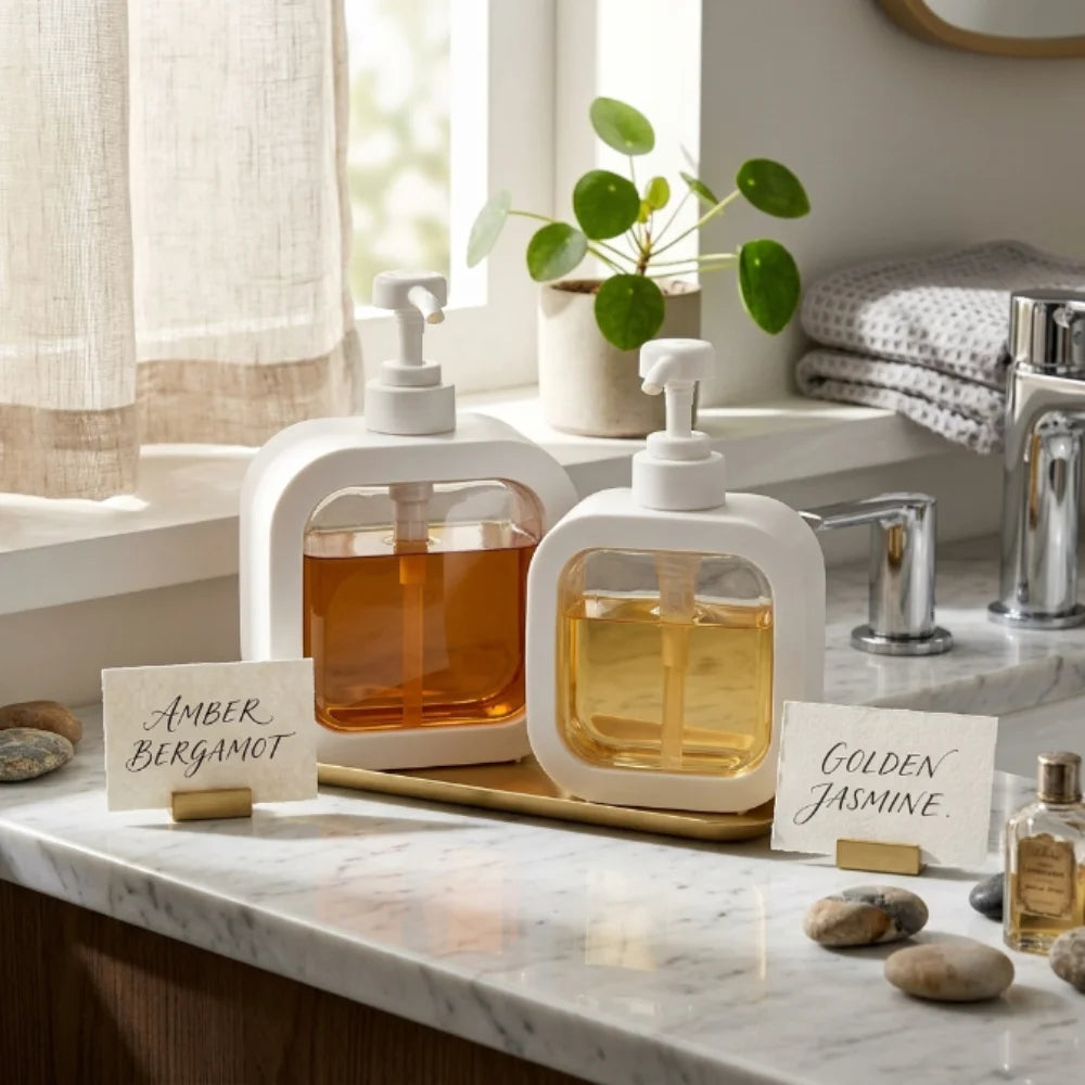 Modern Refillable Liquid Soap Dispenser Pump Bottle | Stylish Kitchen & Bathroom Soap Holder