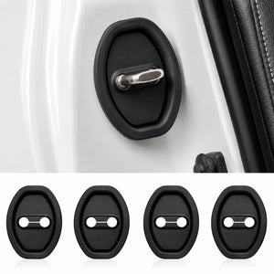 Car Door Lock Protector Cover | Silicone Rubber Shock Absorber Pads for SUV & Car Door Latch Protection 4PCS set
