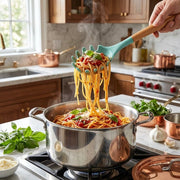 12-Piece Silicone Kitchen Utensil Set with Wooden Handles & Holder | Heat Resistant Non-Stick Cooking and Baking Tools