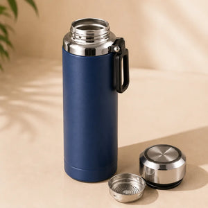 1000ml Diamond Vacuum Insulated Thermal Mug | Stainless Steel Leakproof Hot & Cold Water Bottle | BPA-Free Travel Flask for Tea & Coffee