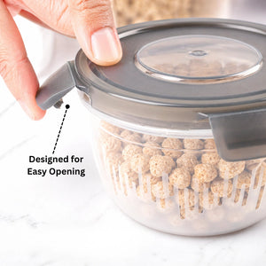 Airtight Clip-Lock Food Storage Containers 1800 ml (Set of 6) | Leakproof Fridge & Kitchen Organizer Boxes