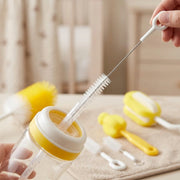 5PCS Baby Bottle Cleaning Brush Set | Bottle, Nipple, Straw & Sponge Cleaner Kit