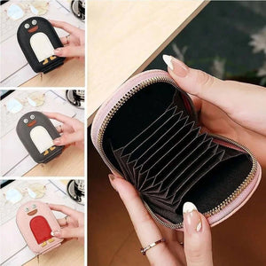 Penguin Mini Storage Leather Pouch | Cute Coin, AirPods, Lipstick & Jewellery Organizer Pocket Case