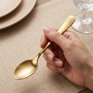 6-Piece Gold Stainless Steel Dessert Spoon Set – Mini Coffee, Tea & Ice Cream Spoons | Mirror Finish, Reusable & Dishwasher Safe (6 pcs)