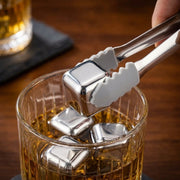 4PCS Reusable Stainless Steel Whiskey Stones | Metal Ice Cubes for Whiskey, Cocktails & Beverages | Drink Chilling Cubes Set
