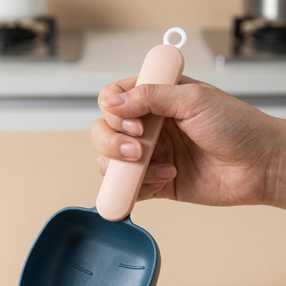 Multi-Purpose Grain Scoop with Sealing Clip | Food Measuring Spoon for Rice, Flour, Cereal & Pet Food (4 pic)