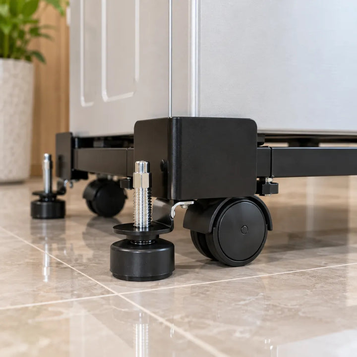 Adjustable Wheeled Appliance Stand | Metal Trolley Base for Refrigerator, Washing Machine & Dishwasher