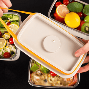 Multi-Functional Stainless Steel Food Storage Container | Leakproof Lid for Travel & Office