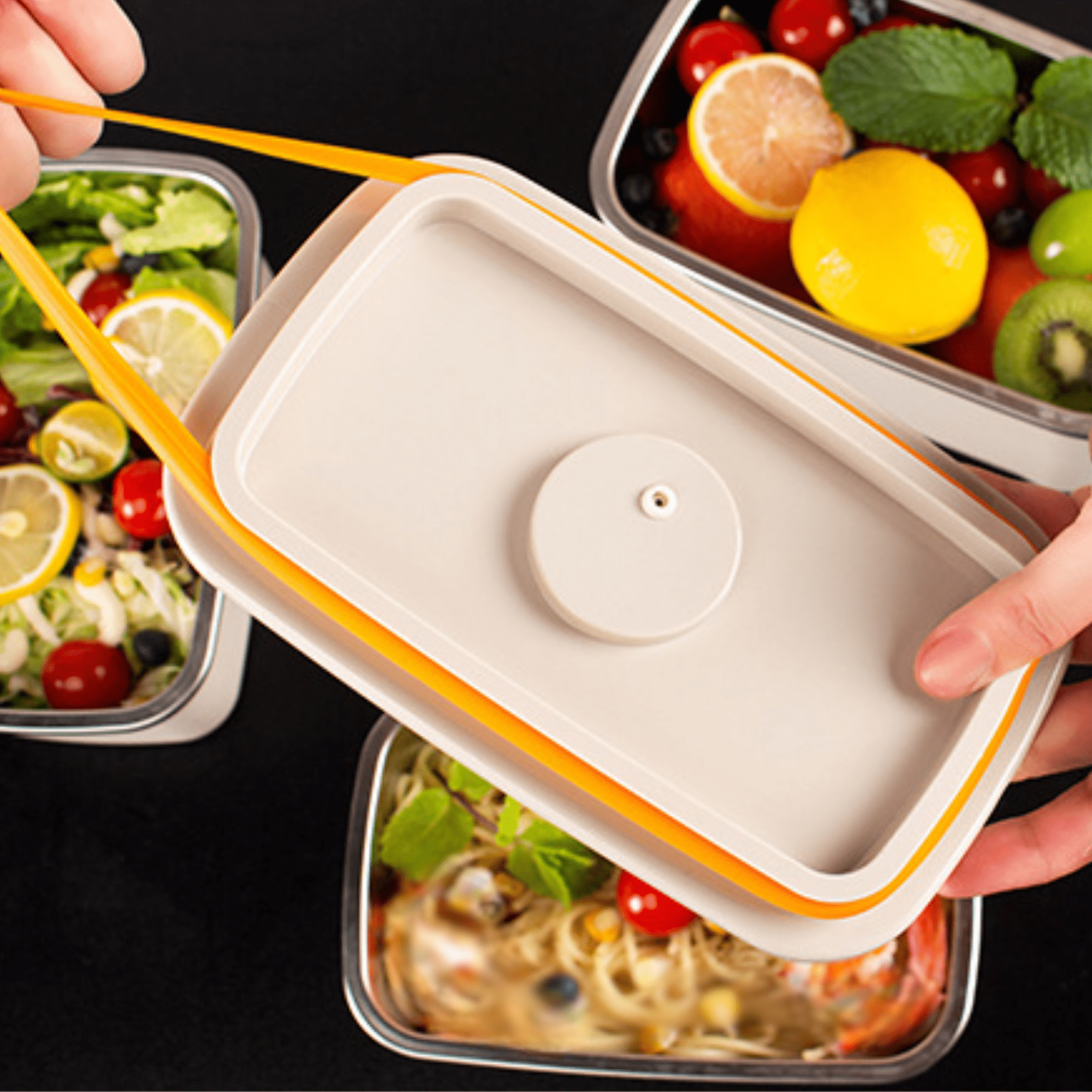 Multi-Functional Stainless Steel Food Storage Container | Leakproof Lid for Travel & Office