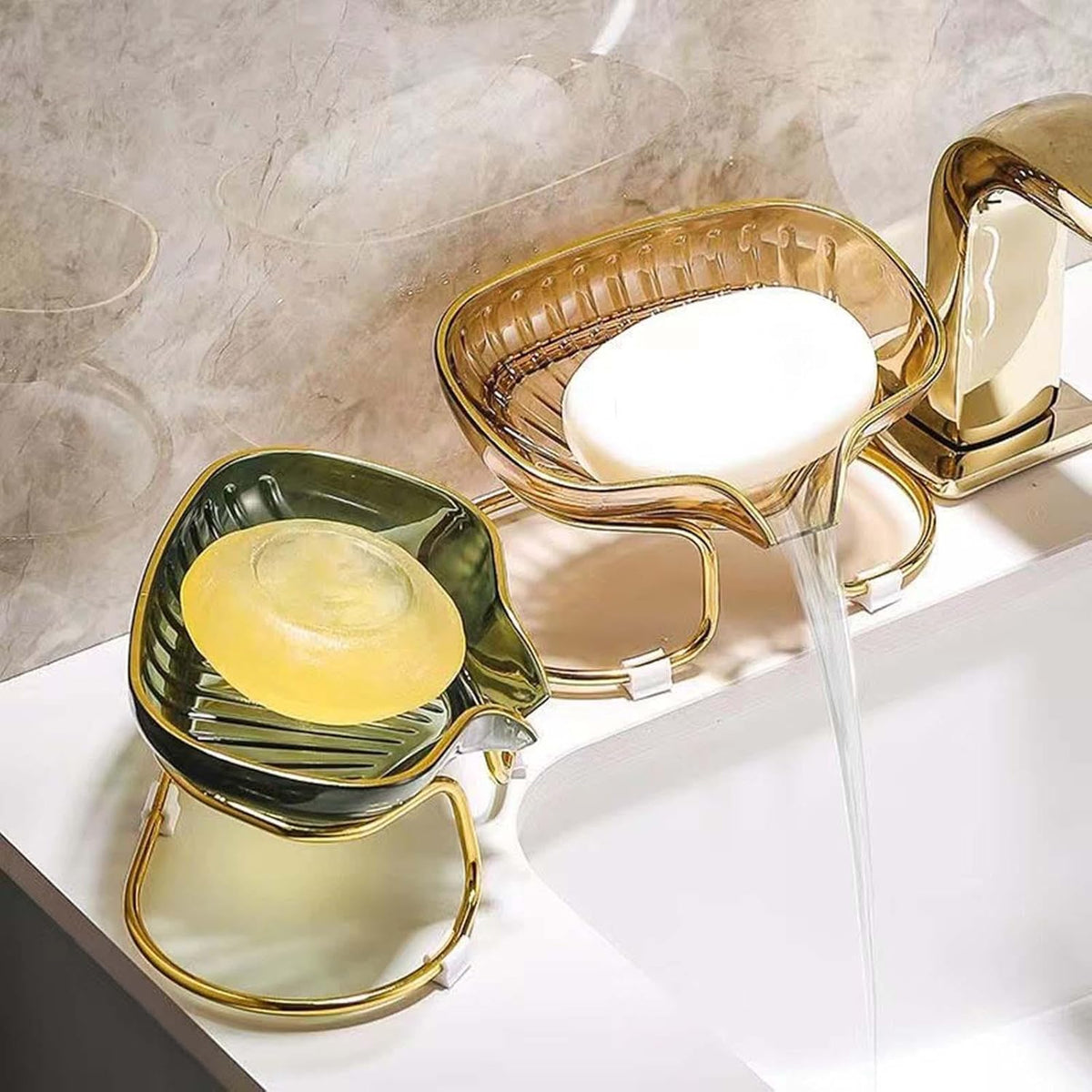 Drain Soap Dish Holder | Bathroom Shower Soap Box with Drain Tray
