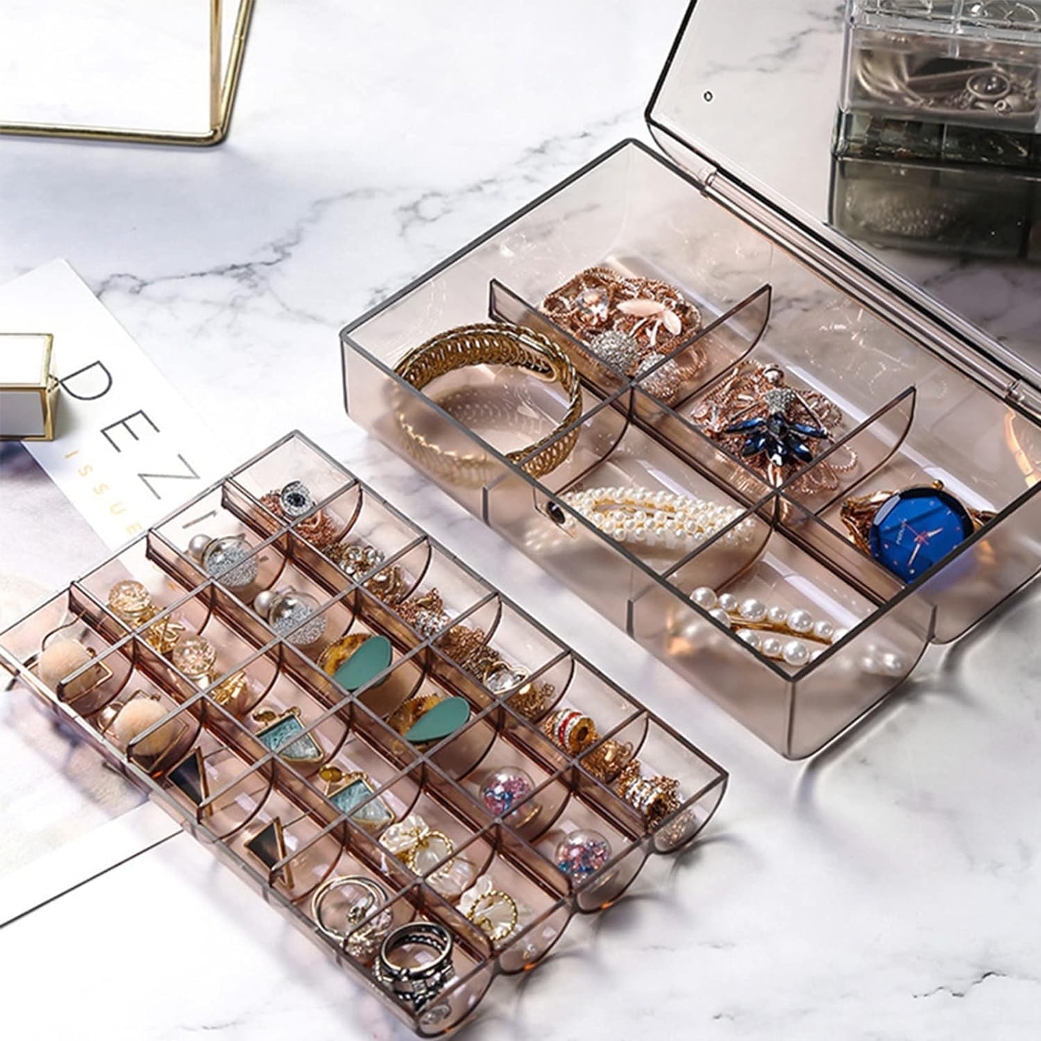 2-Layer Jewelry Organizer Box