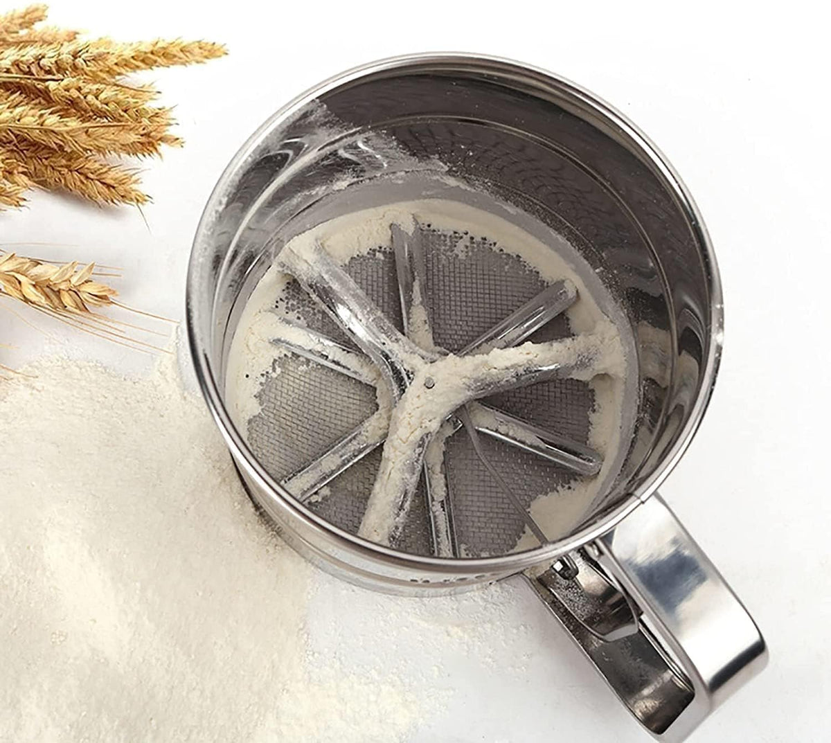 Heavy Duty Stainless Steel Flour Sifter with Handle – Baking Essentials