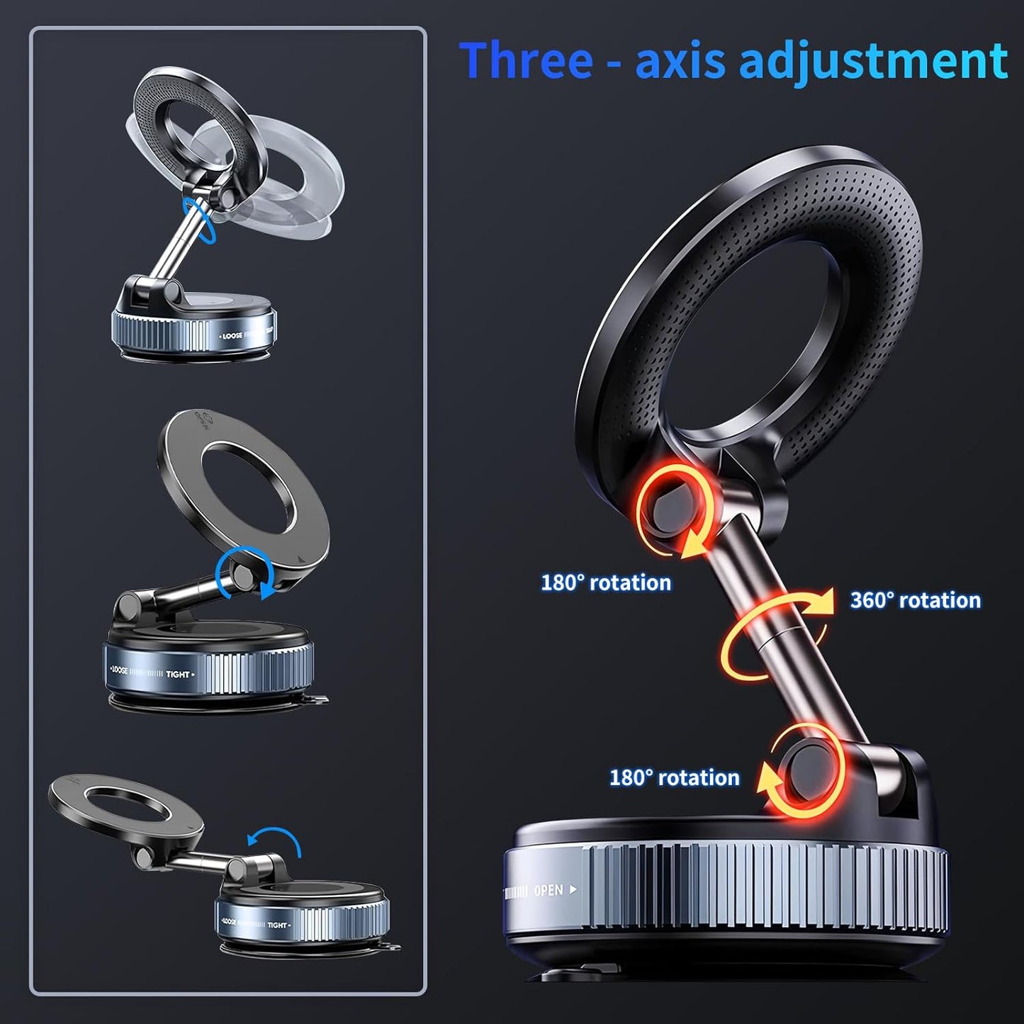 Housious-Vacuum Magnetic Car Phone Holder