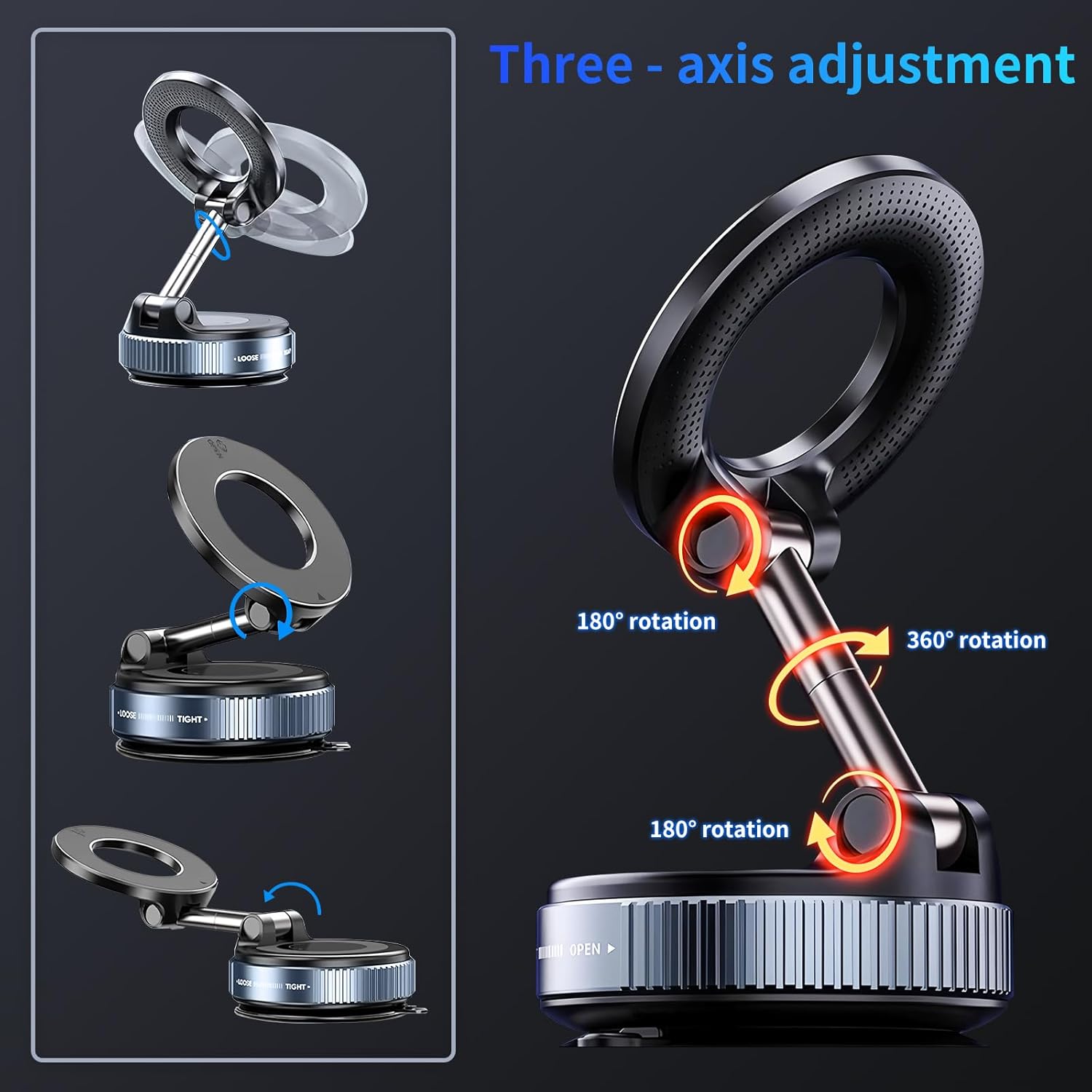 Housious-Vacuum Magnetic Car Phone Holder