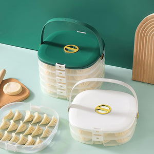 Multiple-Layer Dumplings Organizer | Stackable Freezer Storage for Fresh, Tidy Dumplings