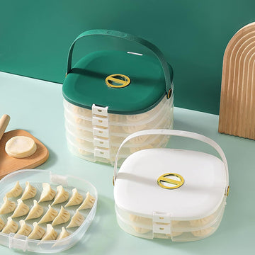 Multiple-Layer Dumplings Organizer | Stackable Freezer Storage for Fresh, Tidy Dumplings