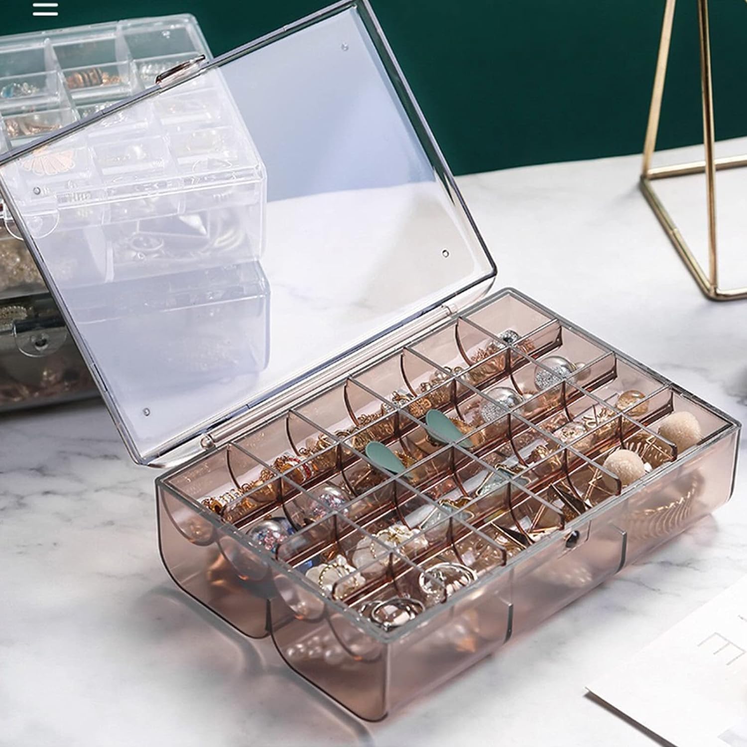 2-Layer Jewelry Organizer Box