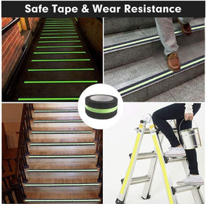 Anti-Slip Safety Grip Tape with High Visibility Glow , Ideal For Stairs & Floors-2 Inch x 5 Meters