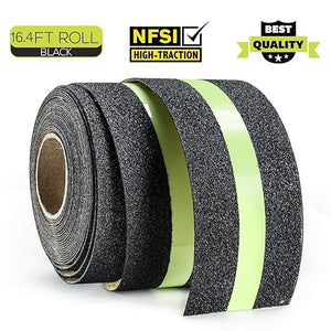 Anti-Slip Safety Grip Tape with High Visibility Glow , Ideal For Stairs & Floors-2 Inch x 5 Meters