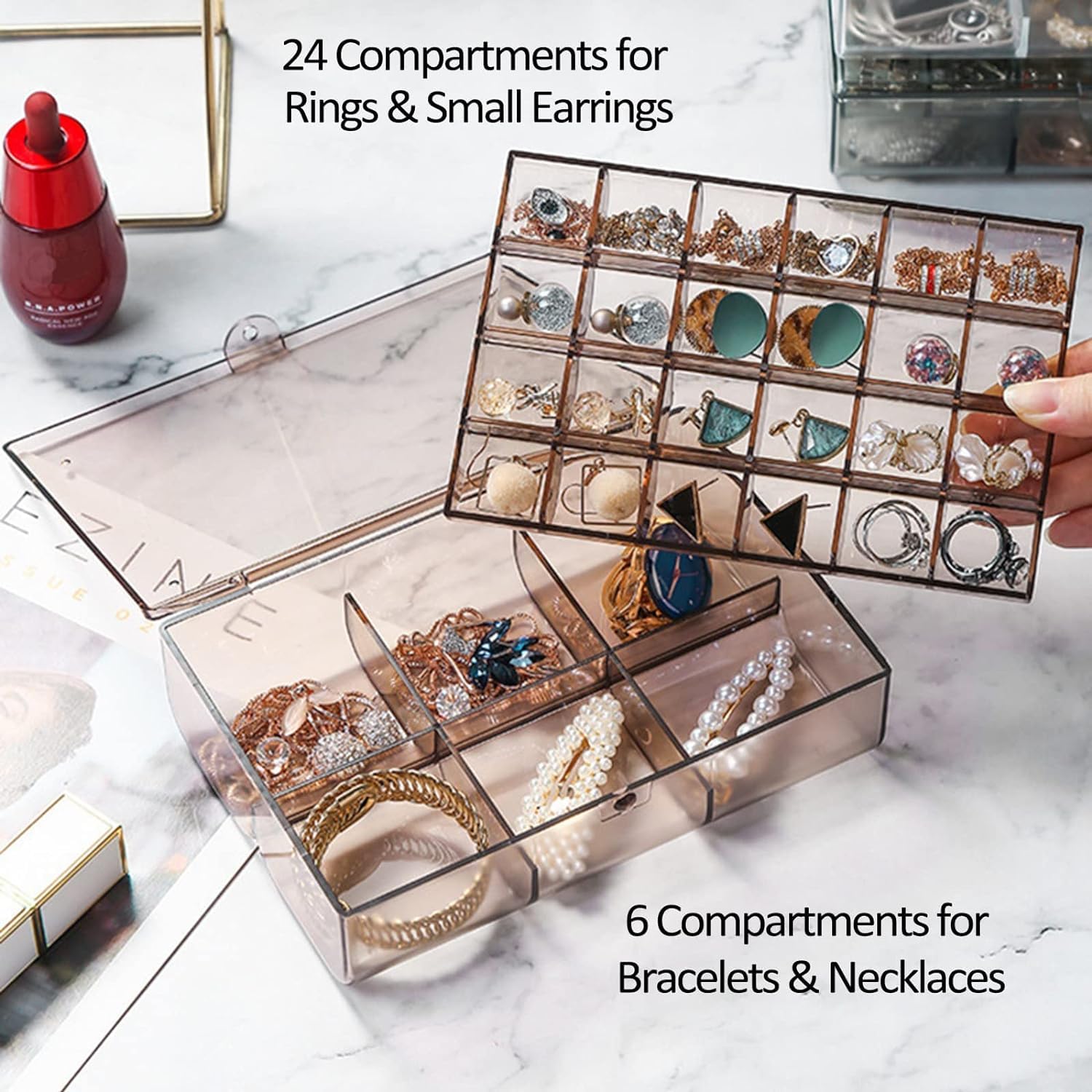 2-Layer Jewelry Organizer Box