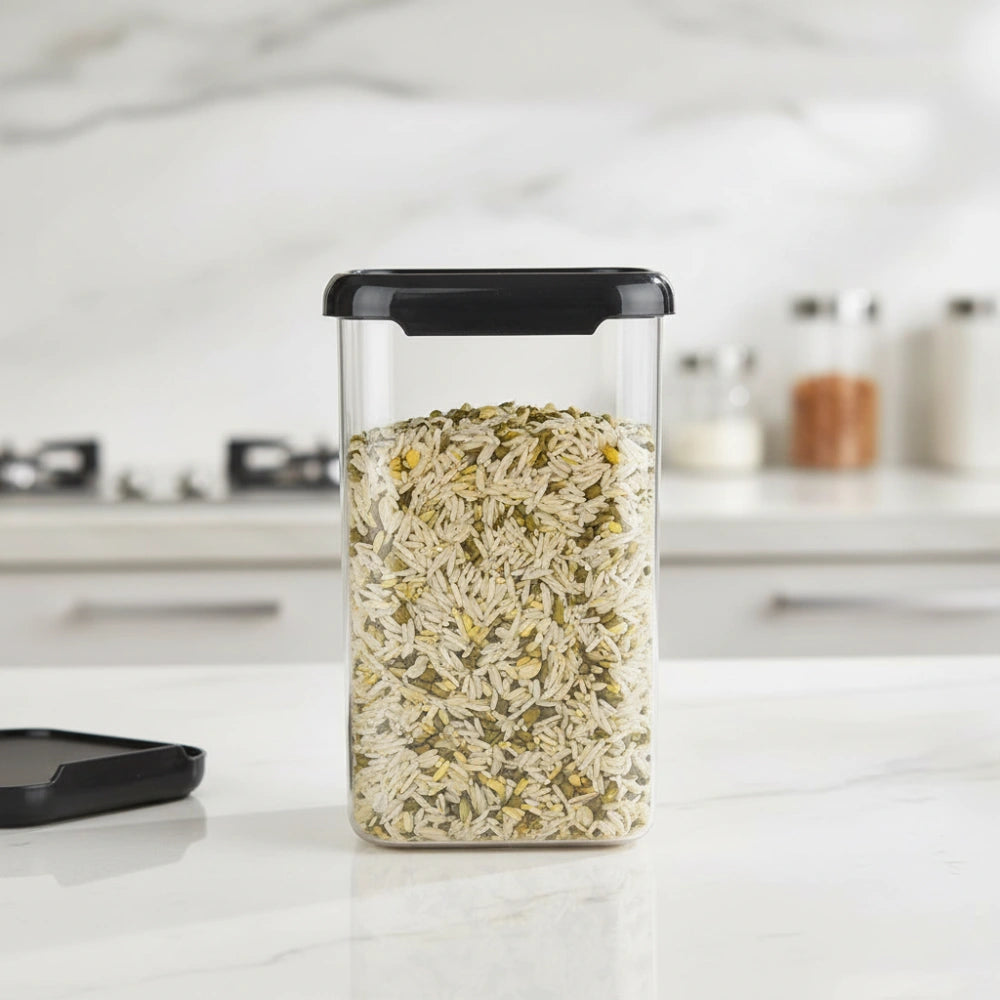 Airtight Kitchen Storage Container | BPA-Free Transparent Jar for Grains, PA-free material ensures hygiene and freshness