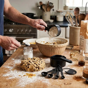 8-Piece Measuring Cups & Spoons Set | Plastic Measuring Tools for Baking, Cooking, Dry & Liquid Ingredients