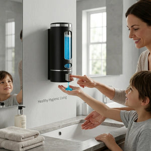Wall Mounted Liquid Hand Wash Soap Dispenser | Refillable Manual Pump Dispenser for Bathroom & Kitchen
