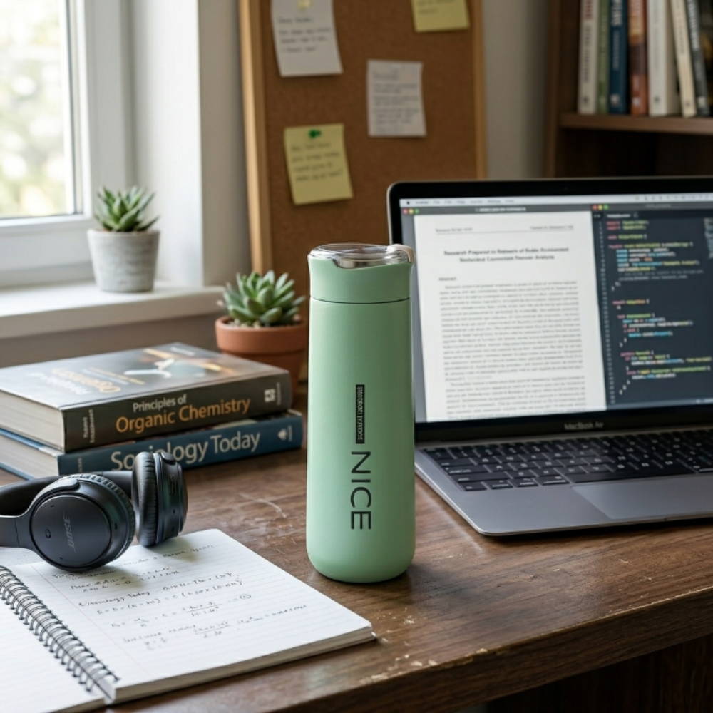 400ML Nice Vacuum Insulated Water Bottle | Leakproof Portable Flask for Tea, Coffee & Water