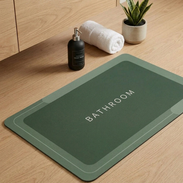Luxury Anti-Slip Bathroom Floor Mat | Soft Absorbent Quick Dry Bath Rug | Waterproof Washroom Entrance Carpet