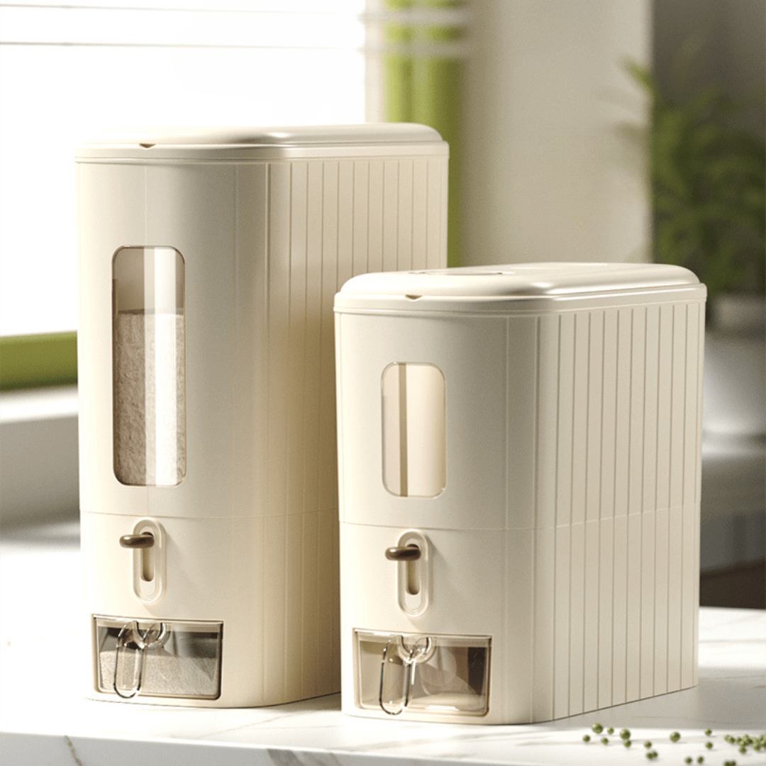Durable Airtight Rice Storage Container - 5kg/10kg Moisture-Proof Dispenser