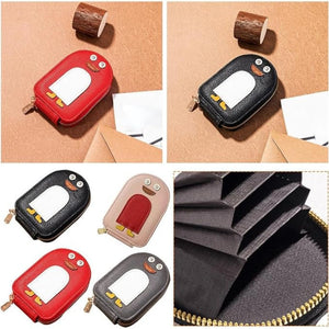 Penguin Mini Storage Leather Pouch | Cute Coin, AirPods, Lipstick & Jewellery Organizer Pocket Case