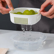 4Pcs Multi-Compartment Produce Storage Box | Airtight Fridge Organizer for Fruits, Vegetables, Garlic & Ginger