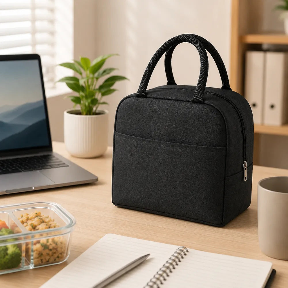 Portable Insulated Lunch Bag | Waterproof Thermal Cooler Tote with Aluminum Foil Lining | Bento Food Storage Bag for Office, School, Travel & Picnic