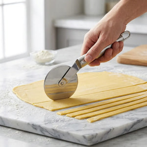 Stainless Steel Pizza Cutter Wheel | Sharp Pizza Slicer with Ergonomic Handle for Pizza, Cake, Pastry & Flatbread
