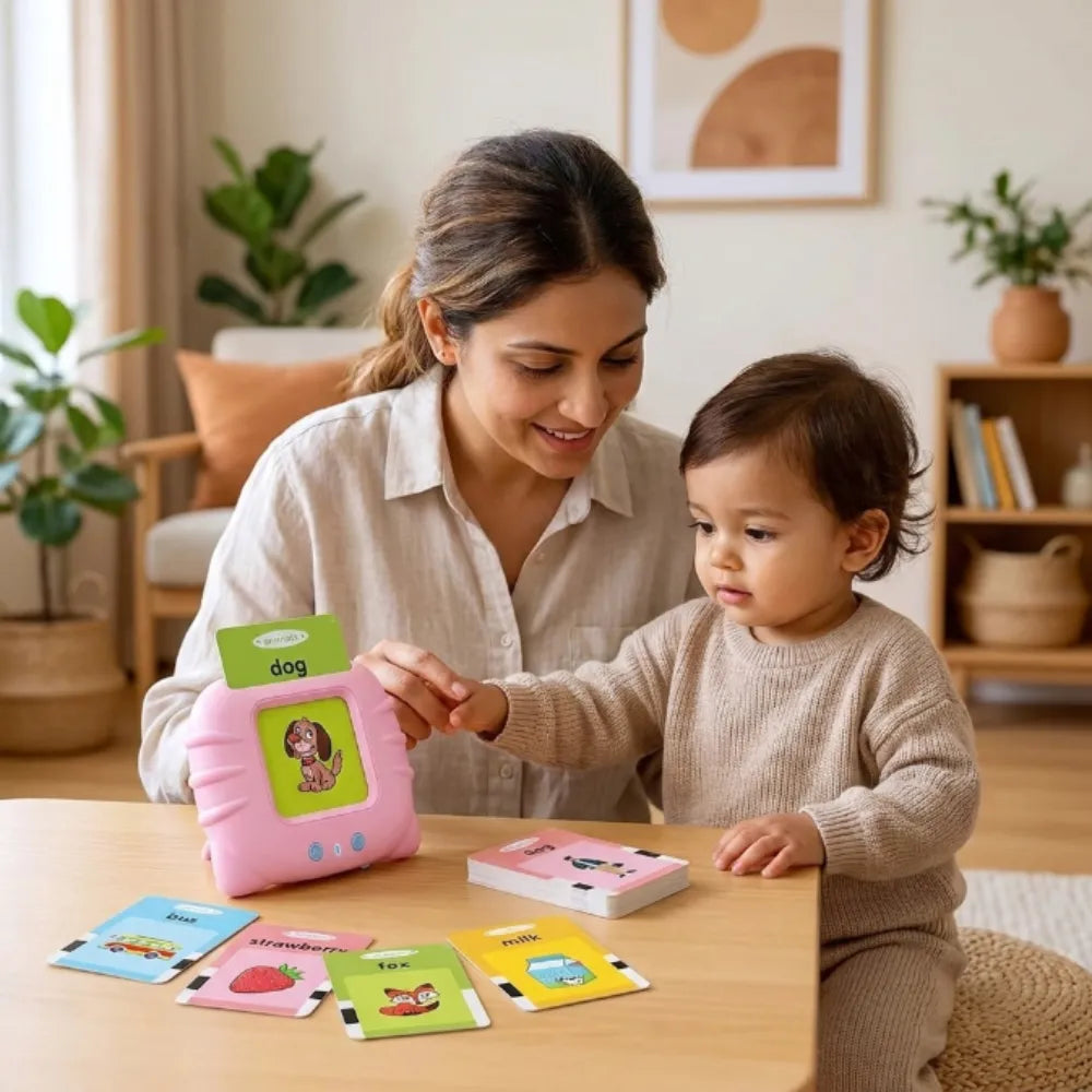 Talking Baby Double-Sided Flash Cards | Interactive Montessori Learning Toy | Cognitive Skills & Educational Toy for Kids 2+ Years