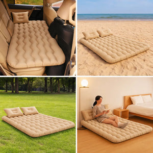 Premium Car Inflatable Bed with Electric Pump & 2 Air Pillows | Universal Back Seat Mattress for Travel, Camping & Kids
