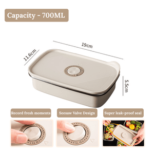 Multi-Functional Stainless Steel Food Storage Container | Leakproof Lid for Travel & Office