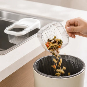 Kitchen Sink Strainer Basket with Suction Cup | Press-Type Food Waste Catcher & Removable Drain Basket for Sink & Wash Basin