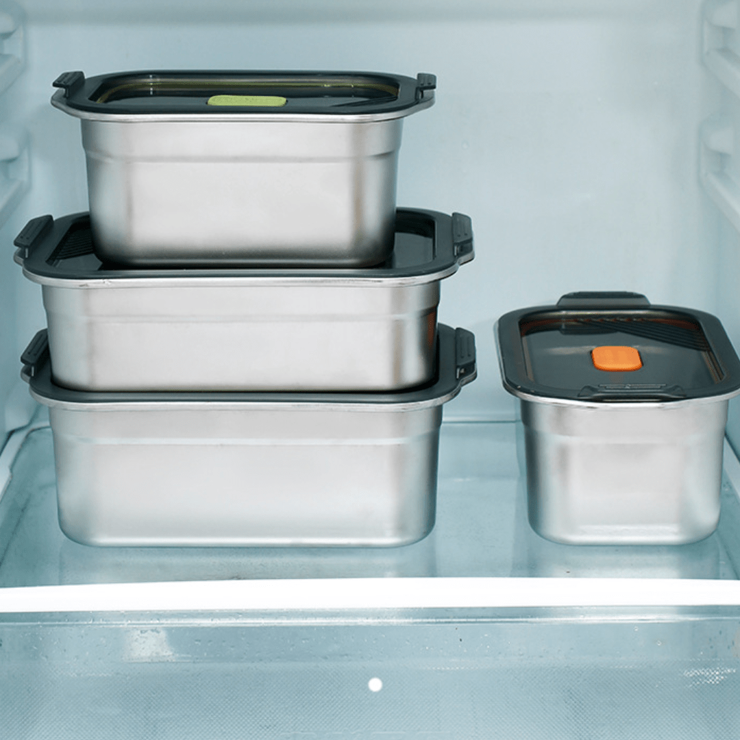 Multifunctional Vacuum-Sealed Stainless Steel Food Storage Container | Airtight & Oven Safe