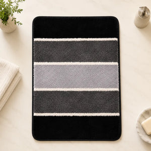 Anti-Skid Water Absorbent Door Mat 60x40 cm | Soft Microfiber Entrance Floor Mat for Bathroom, Living Room, Kitchen & Office | Dark Grey