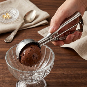 Stainless Steel Ice Cream Scoop Spoon | Heavy-Duty Ice Cream Serving Scoop for Gelato, Sorbet & Cookie Dough