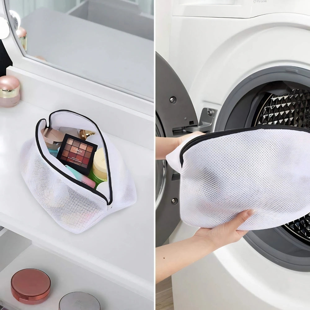Shoe Washing Bag for Washing Machine | Durable Mesh Laundry Bag for Safe Shoe Cleaning (White)