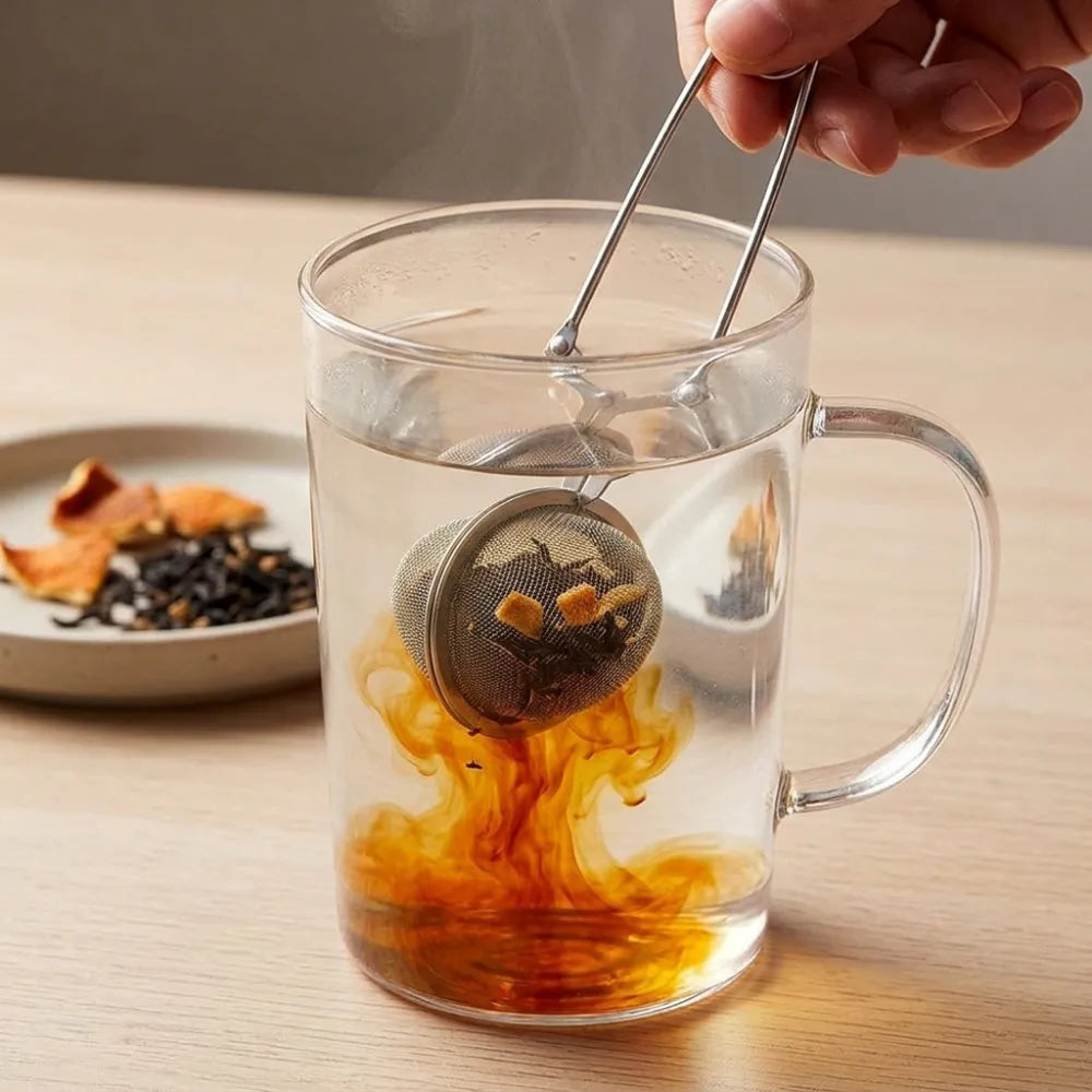 Stainless Steel Tea Infuser Spoon | Mesh Tea Strainer Filter Clip for Loose Leaf Tea, Coffee & Spices