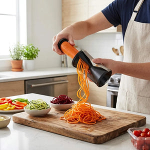 Multipurpose Vegetable & Fruit Spiral Peeler | Stainless Steel Blade Spiralizer for Vegetable Noodles, Salad & Garnishing