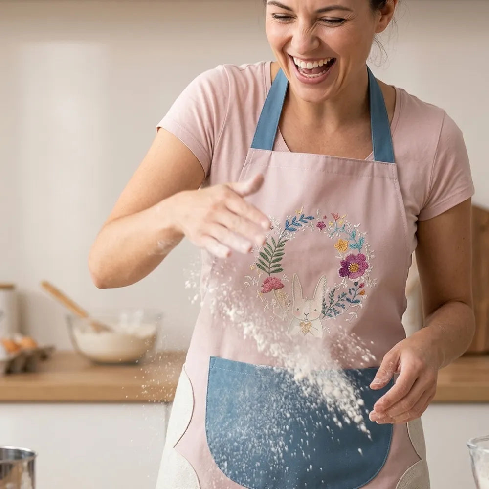 Waterproof Kitchen Apron for Women with Built-In Towel & Front Pocket | Comfortable Cooking Apron for Home & Chef Use