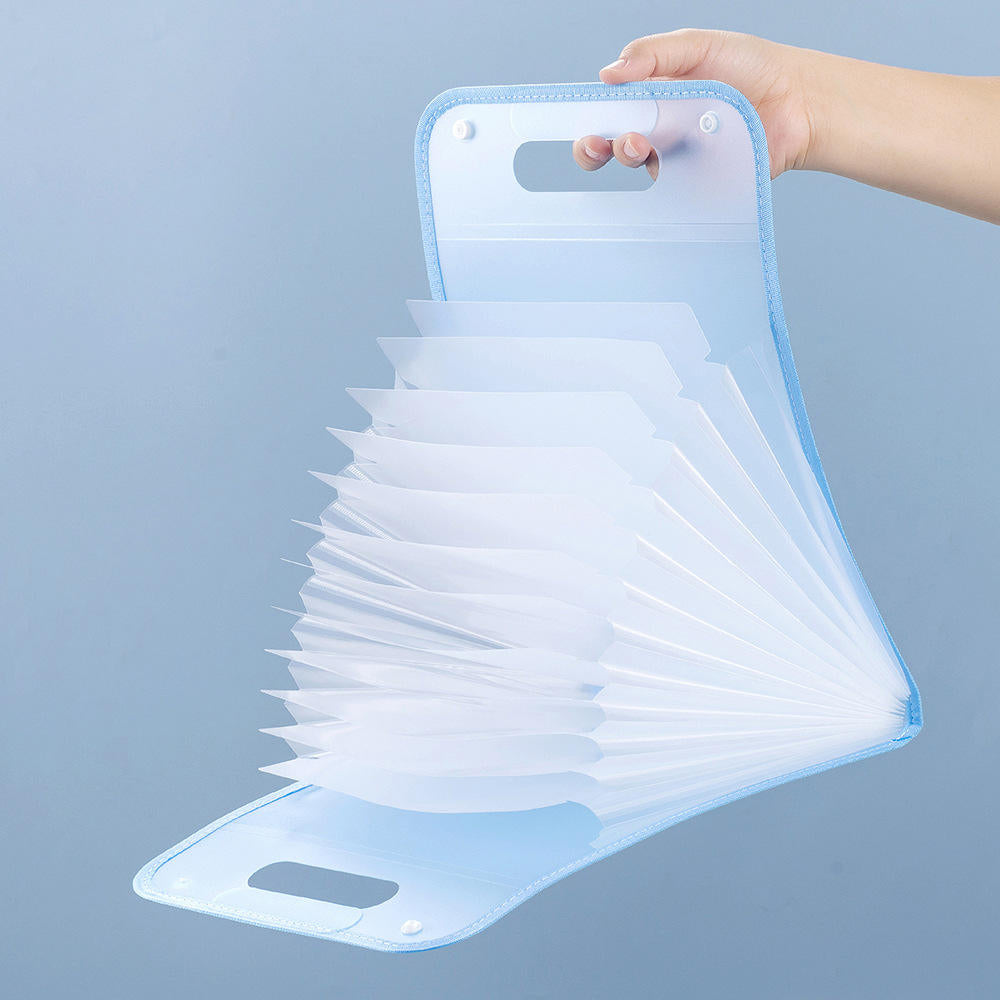 13 Pocket Expanding File Folder | Portable A4 Document Organizer with Handle for Office, School & Home Use,multi color 1 pcs