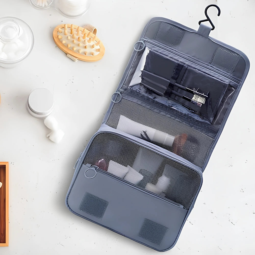Hanging Toiletry & Makeup Organizer Bag | Portable Cosmetic Storage Pouch for Travel, Bathroom & Daily Use