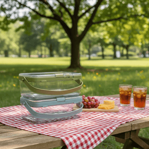 Portable Leak-Proof Crisper Box with Ice Crystals | Fresh Fruit & Snack Keeper